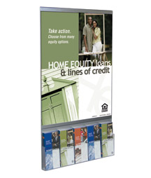 Modern Line 22x28 Wall Frame with 5-Pocket Brochure Holder