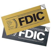 Non-Glare FDIC Heavy-Duty Decal - 7w x 3h