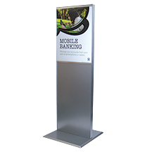 Modern Line Floor Display with Poster Holders