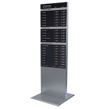 Modern Line Floor Display with 22x48 Magnetic Rate Display