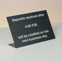 Countertop Black Deposit After Sign Kit - 7w x 4.5h