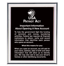 Aluminum Wall Frame for Single Acrylic Mandatory Sign