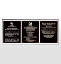 Aluminum Wall Frame for 3 Acrylic Mandatory Signs