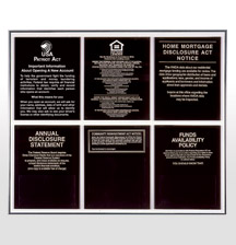 Aluminum Wall Frame for 6 Acrylic Mandatory Signs