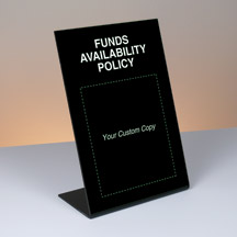 Custom Funds Availability Policy - 6x9 - Counter