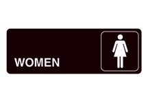 Acrylic Facility Sign, 9w x 3h,  Women's Restroom