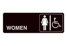 Acrylic Facility Sign, 9w x 3h,  Women's Handicapped