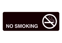 Acrylic Facility Sign, 9w x 3h,  No Smoking