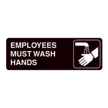 Acrylic Facility Sign, 9w x 3h,  Employees Must Wash Hands