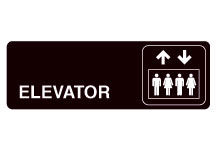 Elevator Acrylic Facility Sign - 9w x 3h