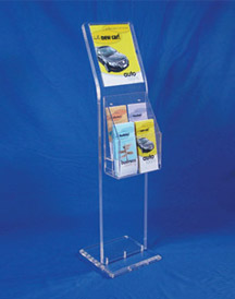 48h Clear Acrylic Slant Back Floor Sign & Literature Holder