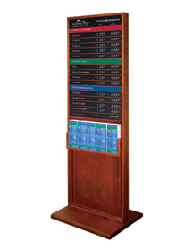 Classic Display with 5-Pocket Brochure holder with 22x36 Rate Display