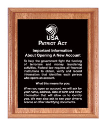 Oak Wall Frame for 1 Acrylic Mandatory Sign