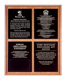 Oak Wall Frame for 4 Acrylic Mandatory Signs