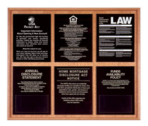 Oak Wall Frame for 6 Acrylic Mandatory Signs