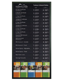 Sintra Wall Frame - Brochure Holder with 22x36 Rate Display