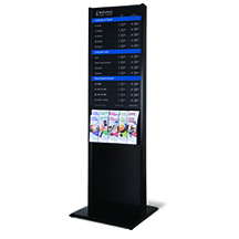 Contemporary Floor Display with 22x36 Rate Display