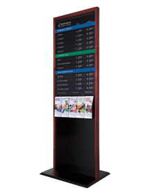 Traditional Floor Display with 22x36 Rate Display