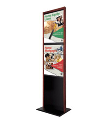 Traditional Line Floor Display with Poster Holders - 86in