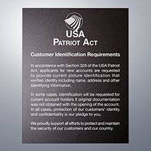 Patriot Act (with flag icon) - Customer Identification