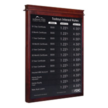 Windsor Wall Frame with 22x28 Magnetic Rate Display