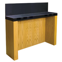 Designer Series Solid Wood Check Desk with Black Countertop