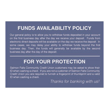 Digital Print Policy Insert Sign, 10w x 6.75h