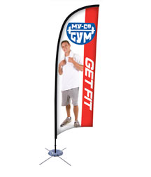 9ft Razor Sail Sign Kit Single-Sided with Scissor Base