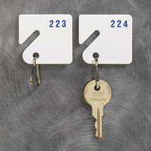 Imprinted Slotted Rack Key Tags - Box of 20