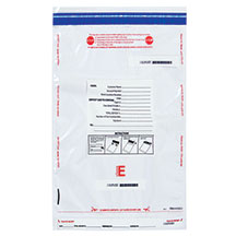 Tamper Evident Deposit Bags - 15x20 Clear - Class E -200 bags