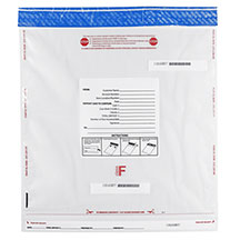 Tamper Evident Deposit Bags - 20x20 Clear - Class F -100 bags