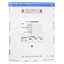 Tamper Evident Deposit Bags - 12x16 Clear