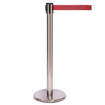 QueuePro250 Retractable Belt Post - Satin Stainless