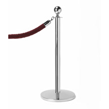 Ball Top Stanchion with Flat Base - Set of 2