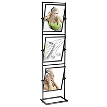 3-Tier Poster Stand with Swivel Frames - 22x28