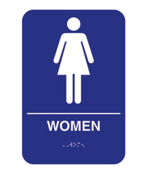 Women Restroom Acrylic ADA Compliant Sign - 6w x 9h