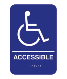 Wheelchair Accessible Acrylic ADA Compliant Sign - 6w x 9h