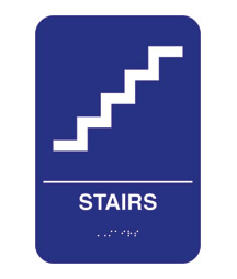 Stairs Acrylic ADA Compliant Sign - 6w x 9h