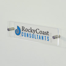 Stand-Off Acrylic Sign System - 10x2.5