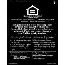 Equal Housing Opportunity - HUD v2 (Spanish) - Black Acrylic