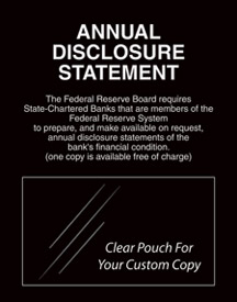 Annual Disclosure Statement - FDIC Banks (Federal Reserve) - Black Acrylic