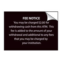 Fee Notice Heavy-Duty Decal - 3.5