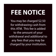 Fee Notice Decal - 4