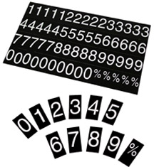 Number Kit for Printed Rate Display