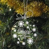 Frosted Acrylic Ornament - Snowflake 2