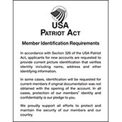 Patriot Act [Member Identification] - White Acrylic