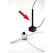 Cube Base Sentry Pen with Aircraft Cable