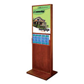 2-Sided Classic Floor Display with 5-Pocket Brochure Holders