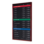 Oak Wall Frame w/ 22w x 28h Rate Display