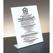 Equal Housing Lender - Federal Reserve - Bent White Acrylic